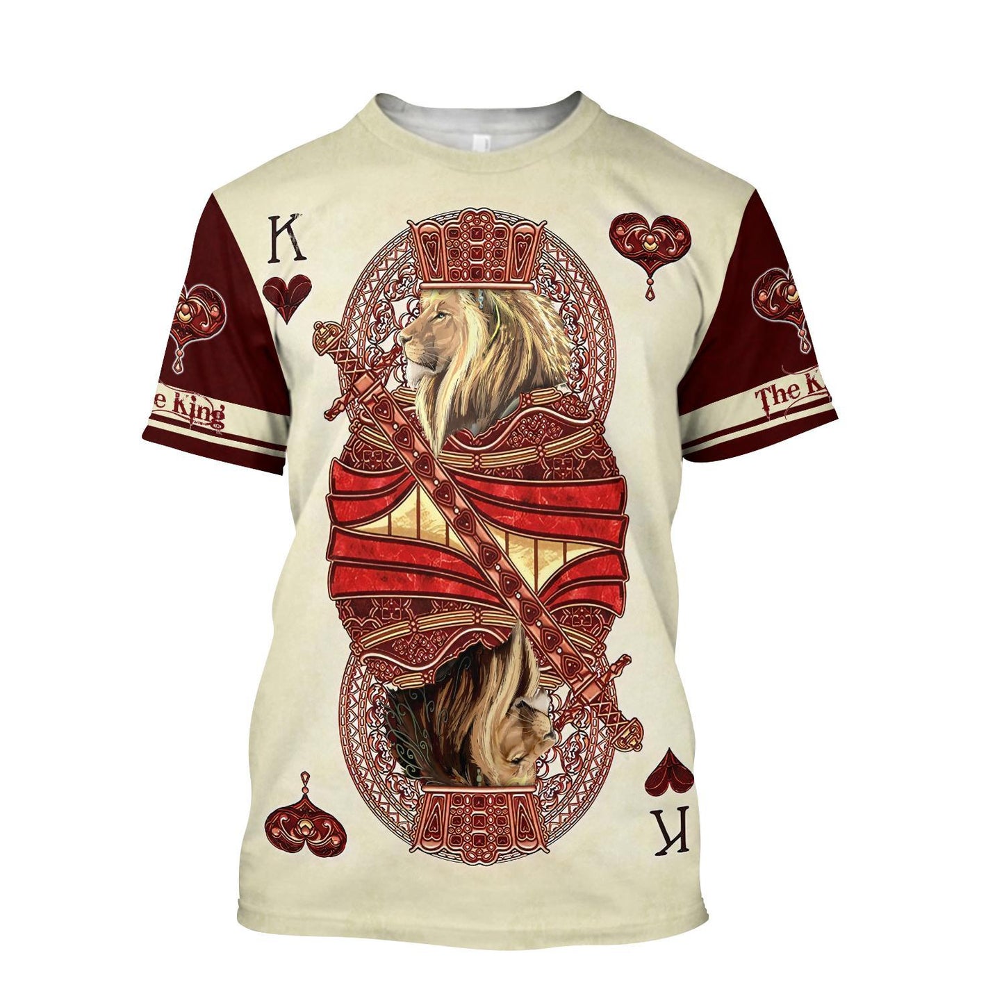 The King Club Lion Poker T-shirt 3D All Over Printed Unisex Shirts