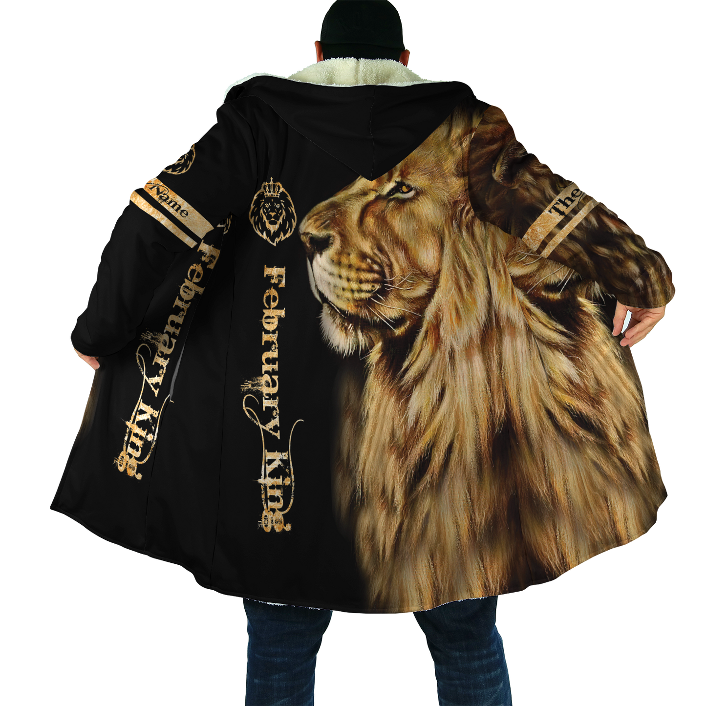 Custom Name February King Lion 3D All Over Printed Unisex Shirt