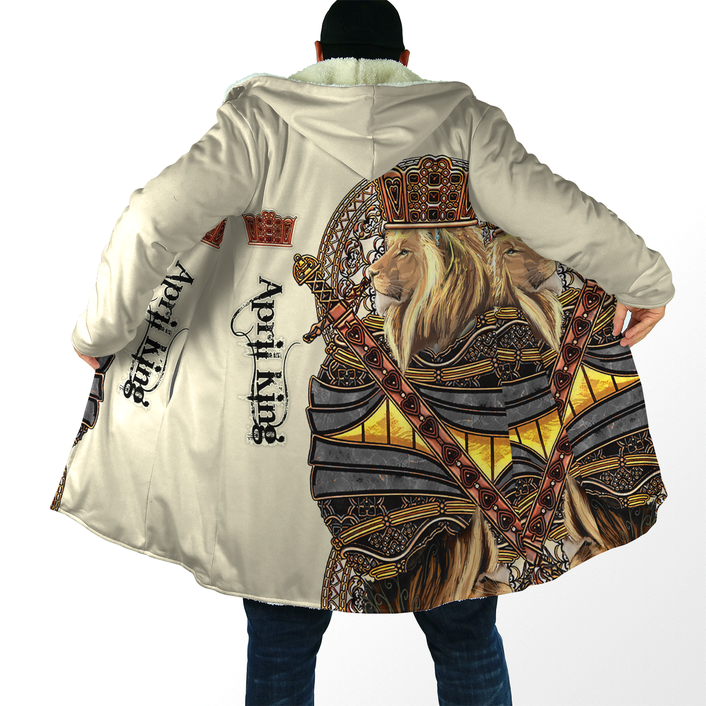 April Black King Lion 3D All Over Printed Unisex Shirts