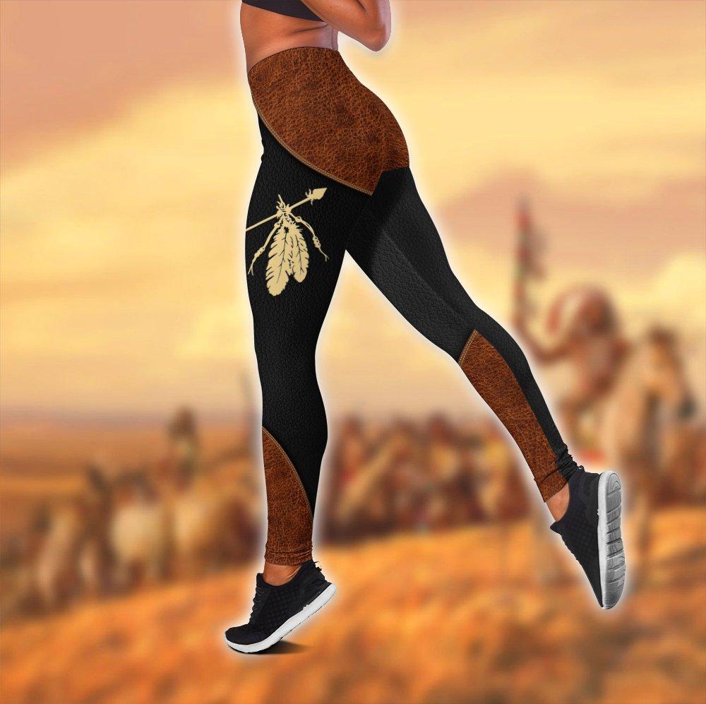 Native American 3D All Over Printed Legging + Hollow Tank