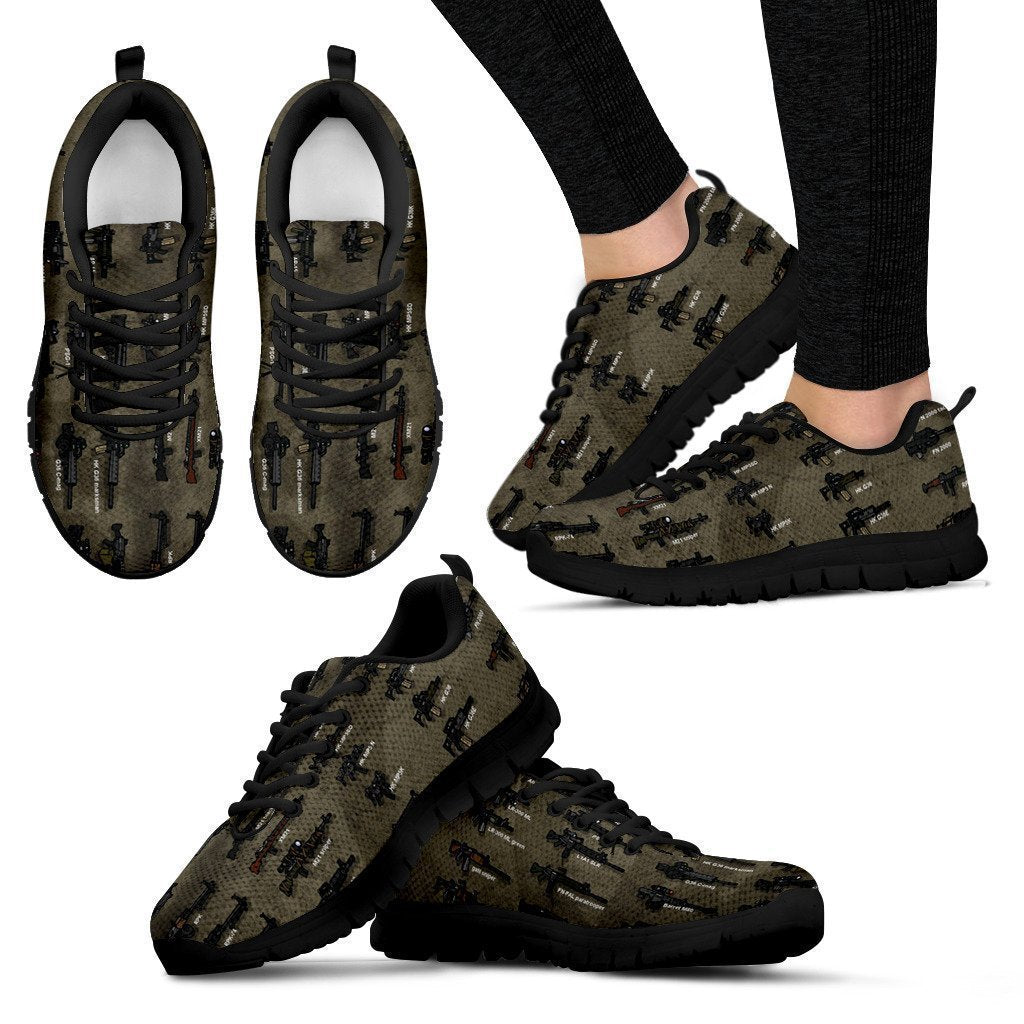 Gun Shoes-Shoes-6teenth Outlet-Women's Sneakers - Black - Gun-US5 (EU35)-Vibe Cosy™