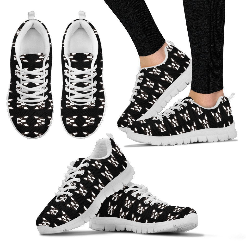Boston Terrier Lover Women's Sneakers-6teenth World™-Women's Sneakers-US5 (EU35)-Vibe Cosy™