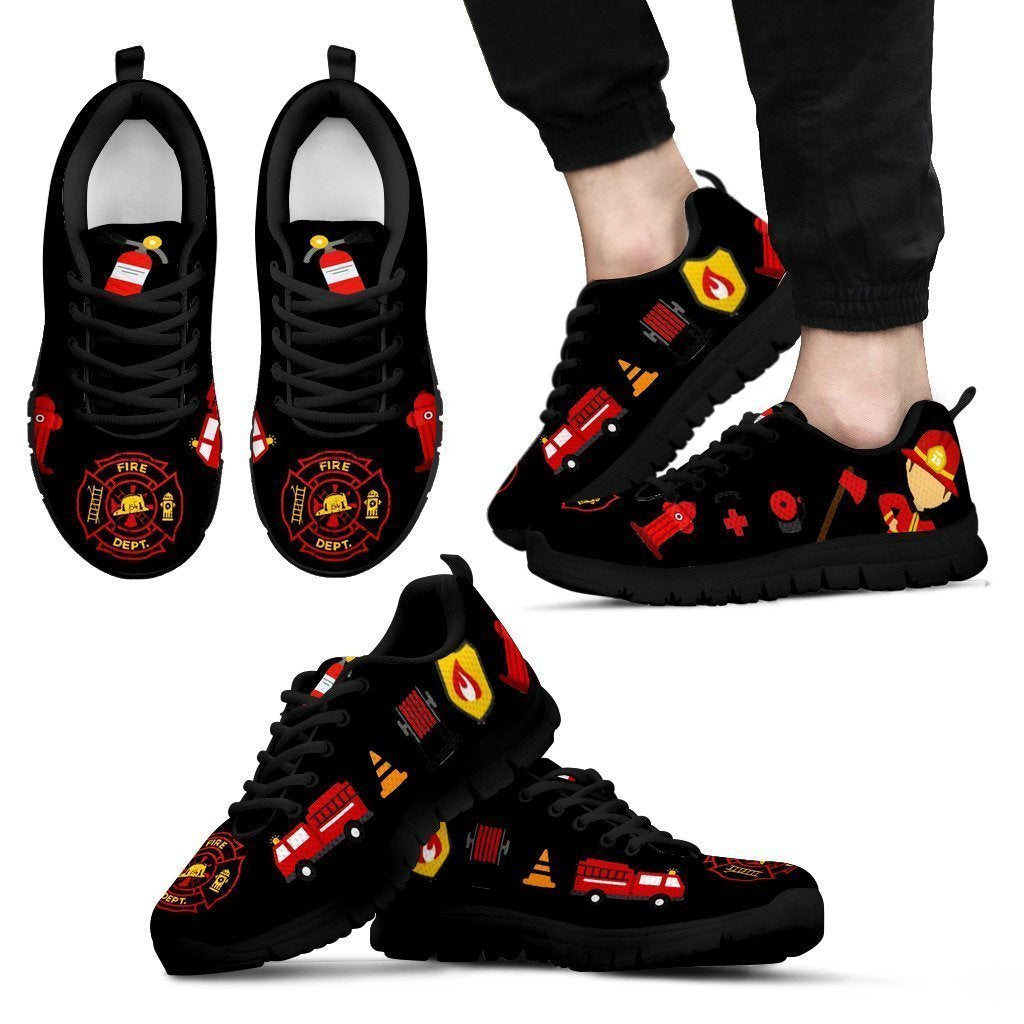 Firefighter Sneakers Black-6teenth World™-Men's Sneakers-US5 (EU38)-Vibe Cosy™