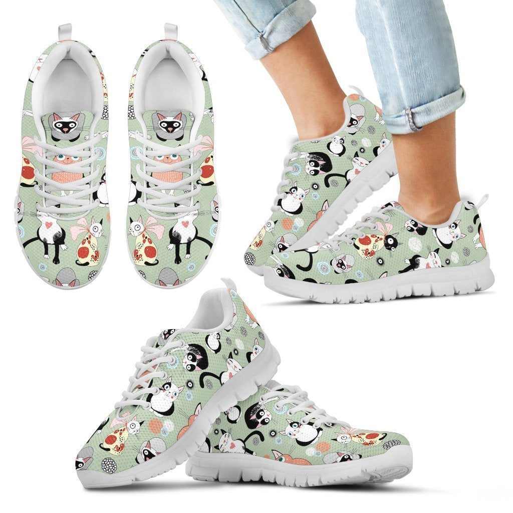 Sweet Happy Cats Kid's Sneakers-6teenth World™-Kid's Sneakers-11 CHILD (EU28)-Vibe Cosy™