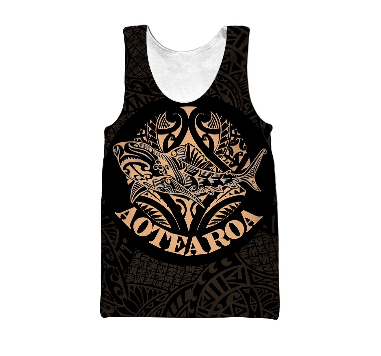 Maori shark tattoo 3d all over printed shirt and short for man and women HHT17072001-Apparel-PL8386-Tank top-S-Vibe Cosy™