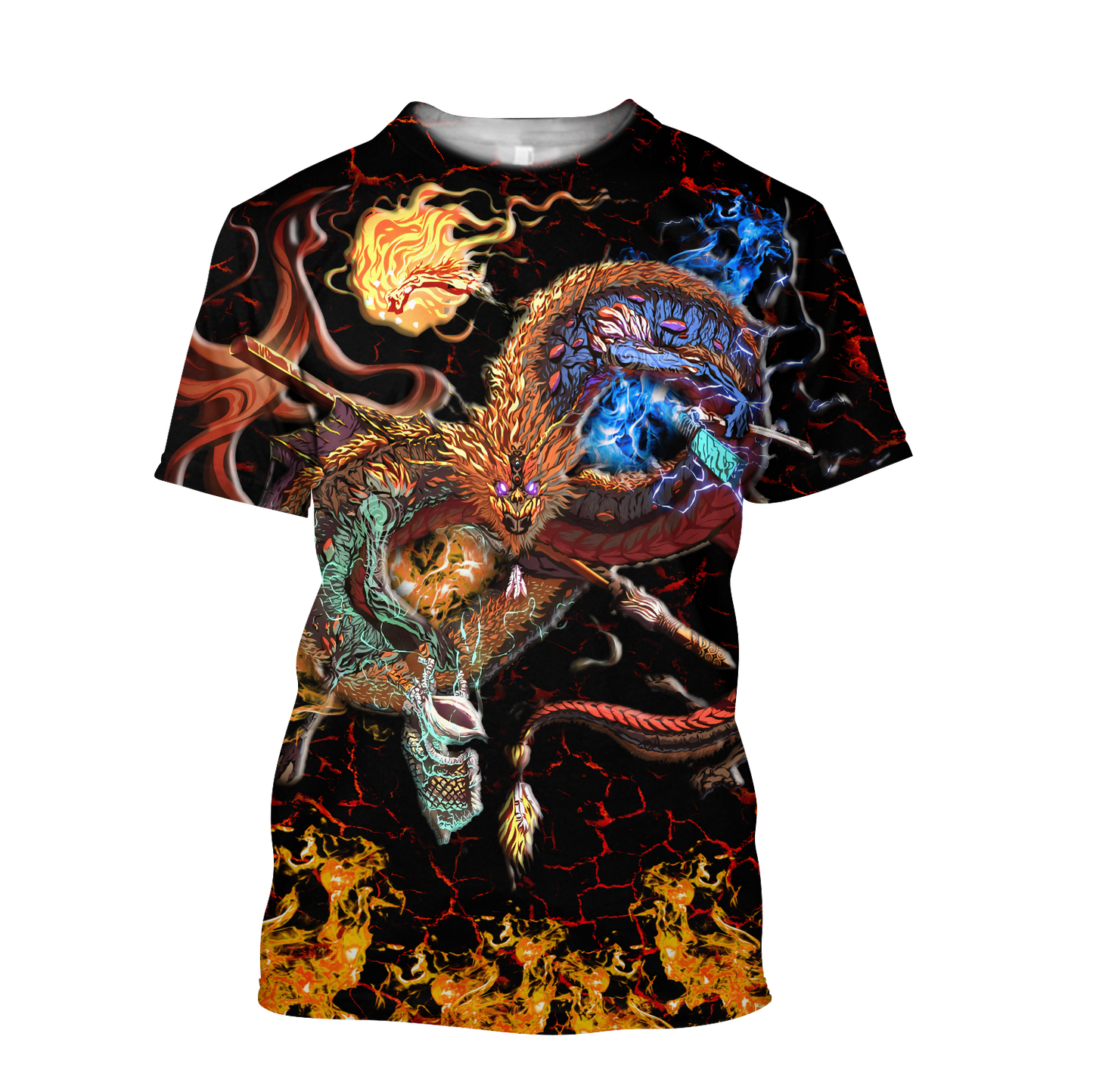 Maui taniwha art new zealand 3d all over printed shirt and short for man and women-Apparel-PL8386-T-shirt-S-Vibe Cosy™