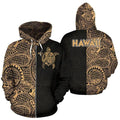 Hawaii Hoodie Turtle Polynesian - AH - TH2-ALL OVER PRINT HOODIES (P)-Phaethon-Zip-Up Hoodie-S-Vibe Cosy™