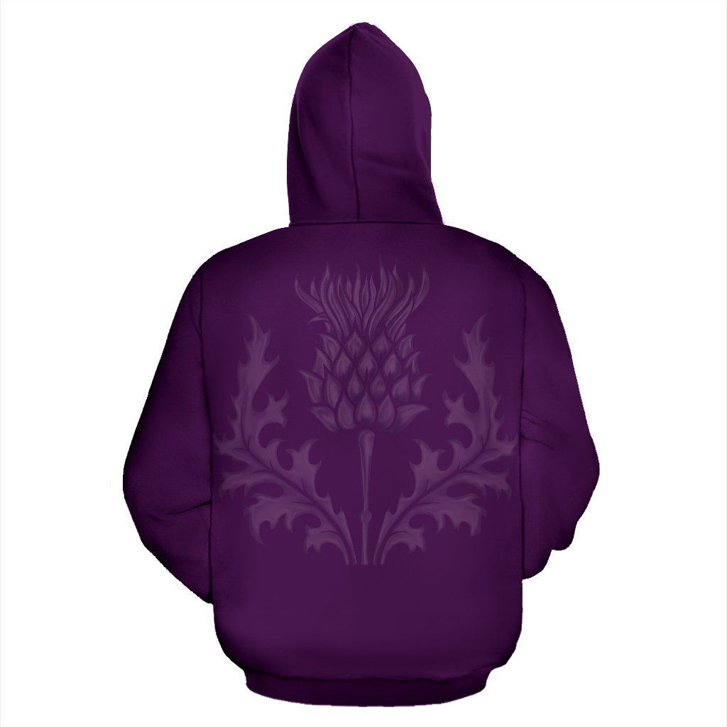 Scotland Hoodie, Purple Thistle All Over Print Hoodie NNK022911-ALL OVER PRINT HOODIES (P)-PL8386-Men-S-Purple-Vibe Cosy™