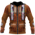 Native Cowboy Jacket No1 Cosplay 3D Over Printed Unisex Deluxe Hoodie ML