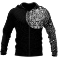 Aztec Mayan Tatoo 3D All Over Printed Shirts For Men and Women DQB07102008S-Apparel-TA-Zipped Hoodie-S-Vibe Cosy™
