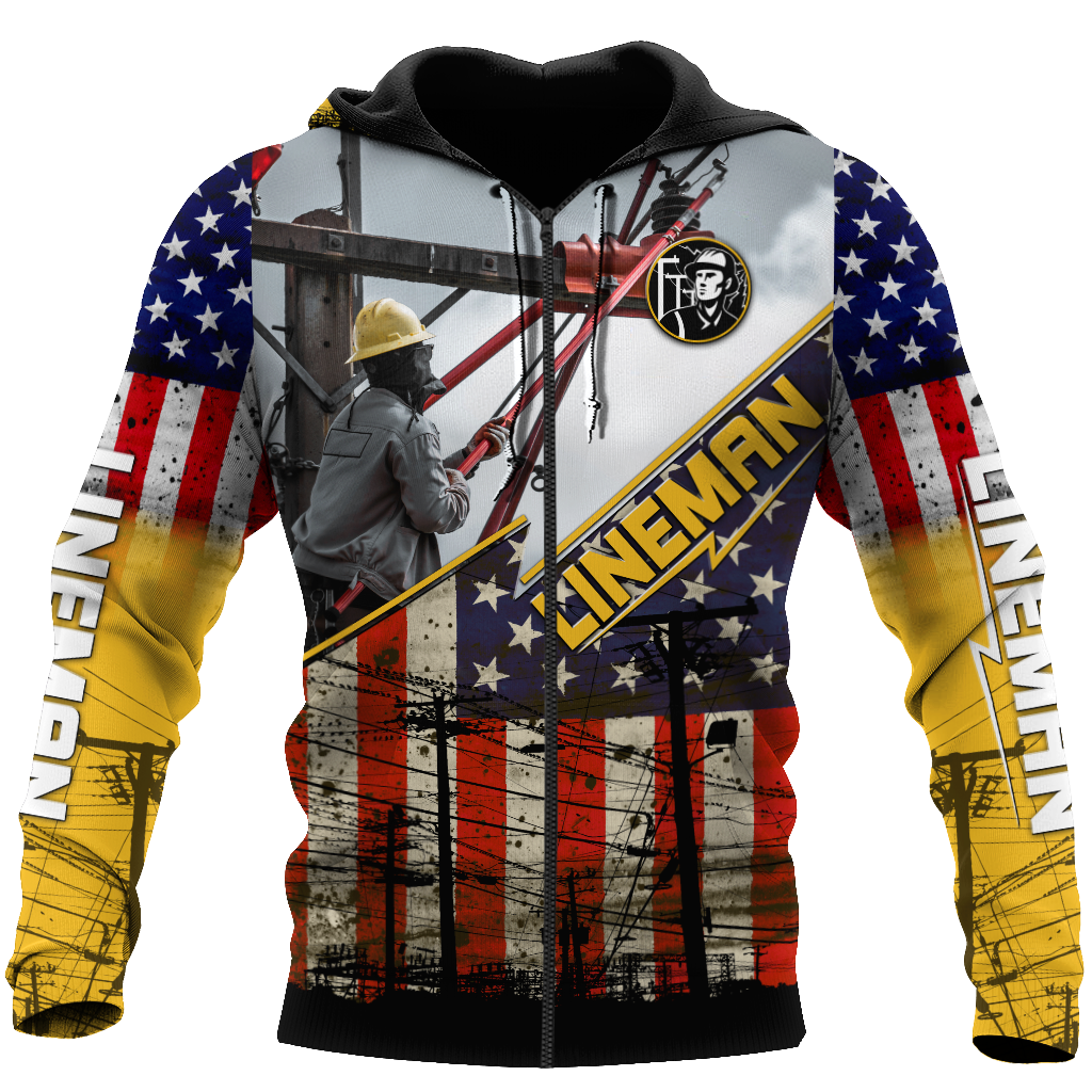Premium American Lineman All Over Printed Shirts For Men And Women MEI