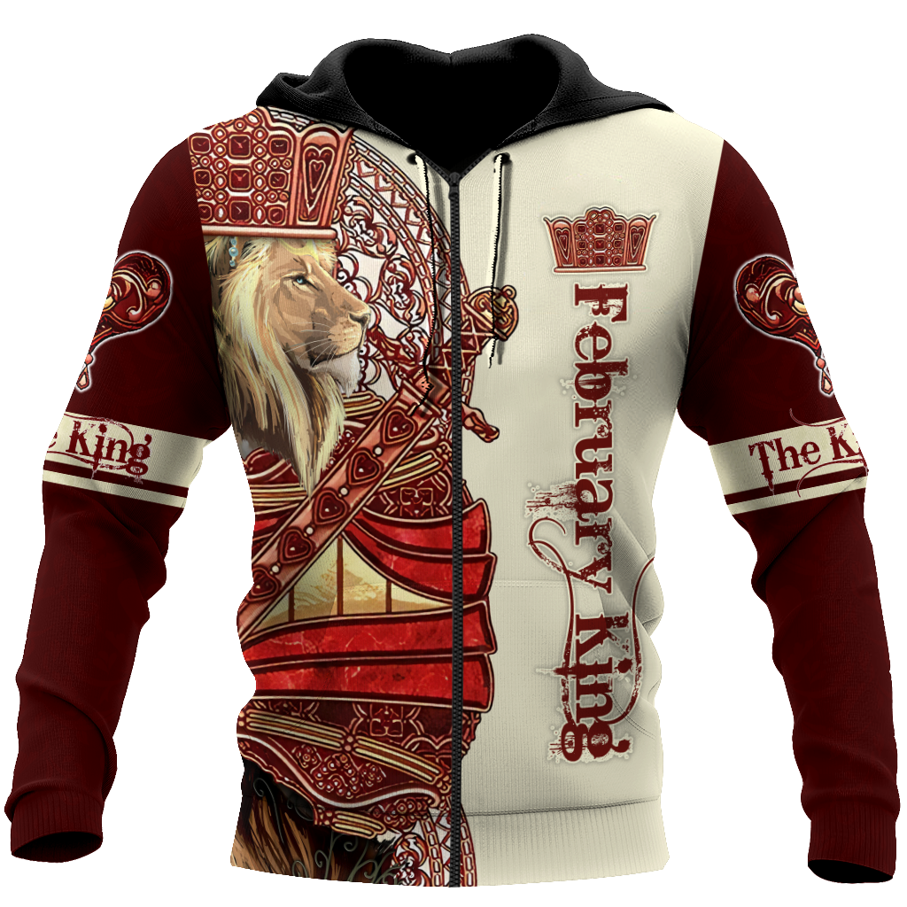 February King Lion 3D All Over Printed Unisex Shirts