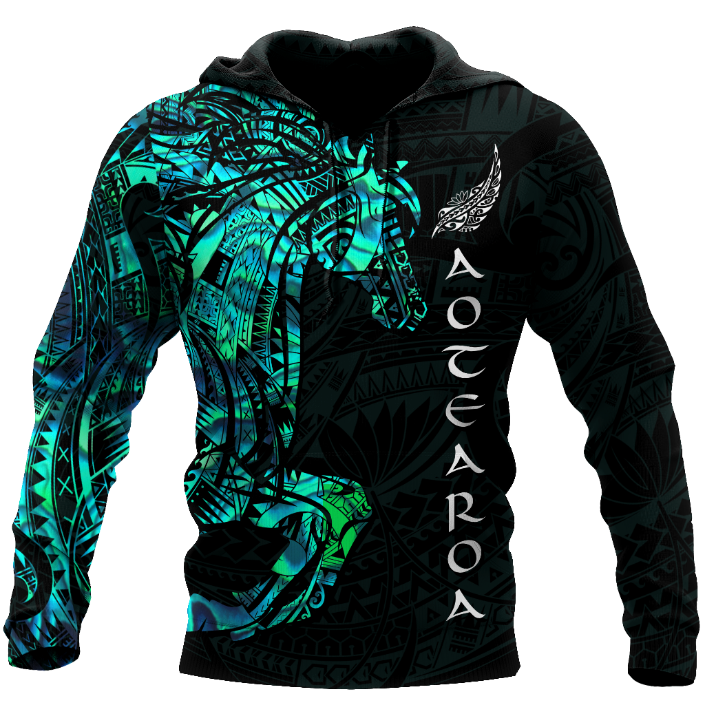 Horse Aotearoa Maori manaia 3d all over printed shirt and short for man and women-Apparel-PL8386-Hoodie-S-Vibe Cosy™