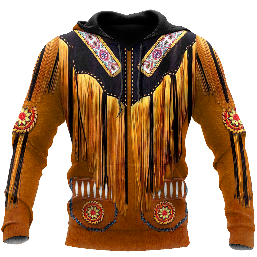 Native Cowboy Jacket No6 Cosplay 3D Over Printed Unisex Deluxe Hoodie ML