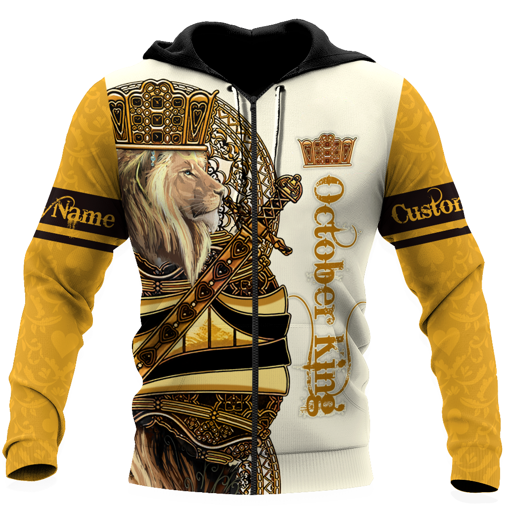 Custom Name October King 3D All Over Printed Unisex Shirts