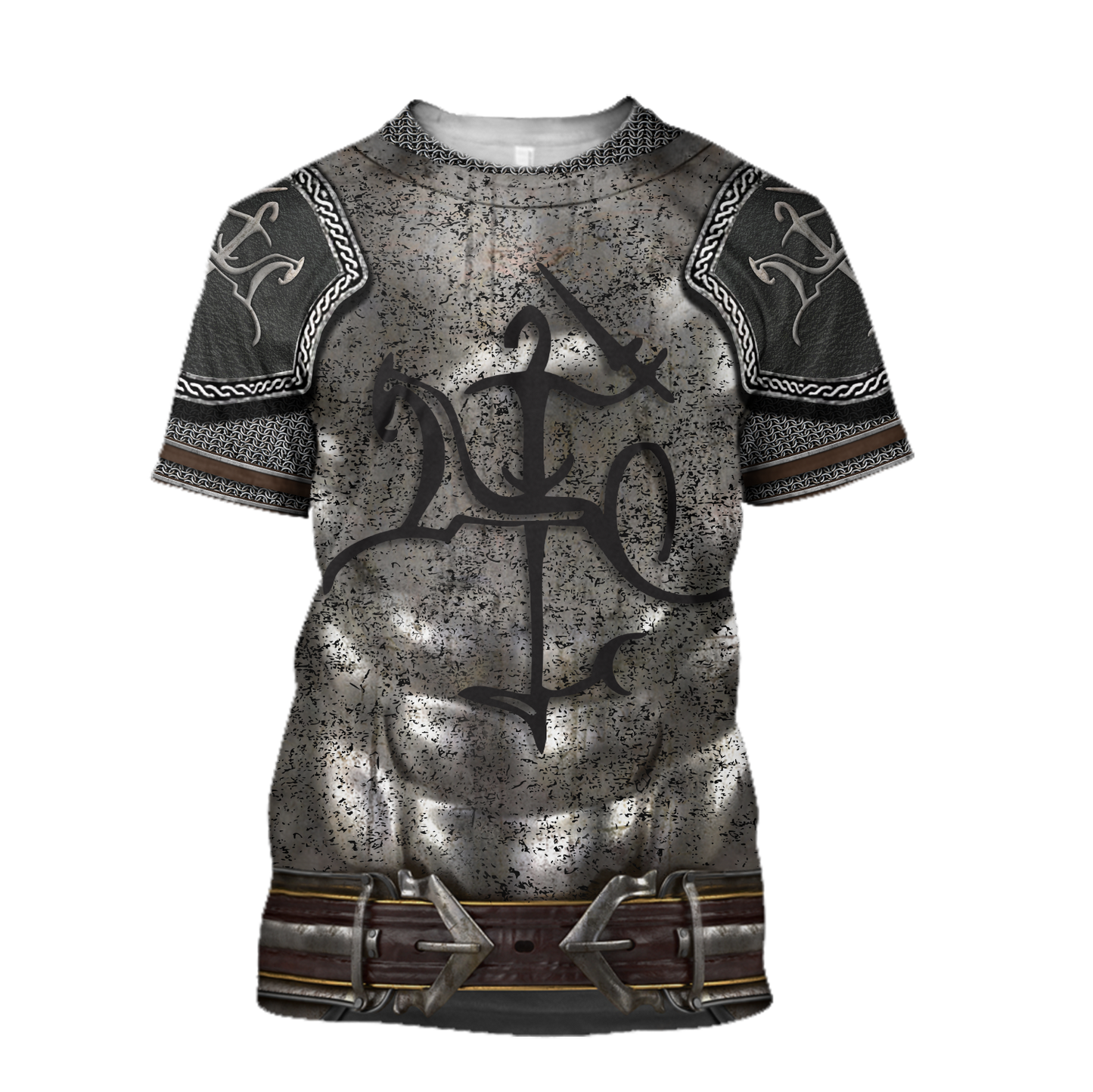 Lithuania Armor Knight Warrior Chainmail 3D All Over Printed Shirts For Men and Women AM120301-Apparel-TT-T-Shirts-S-Vibe Cosy™