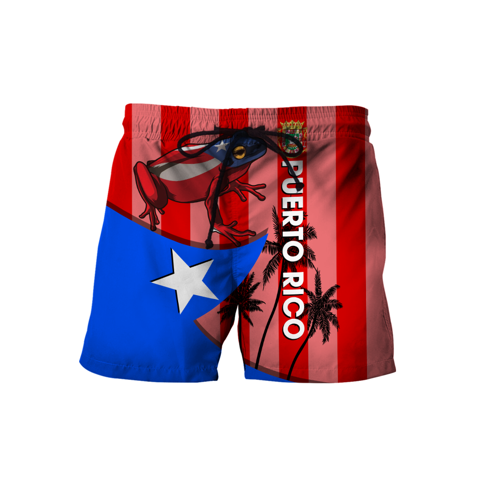Puerto Rico Caribbean Frog Shirts TH20061608S-Apparel-TQH-Shorts-S-Vibe Cosy™