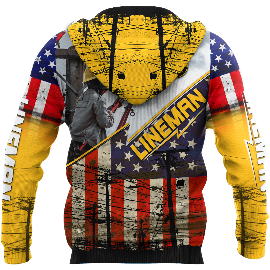 Premium American Lineman All Over Printed Shirts For Men And Women MEI
