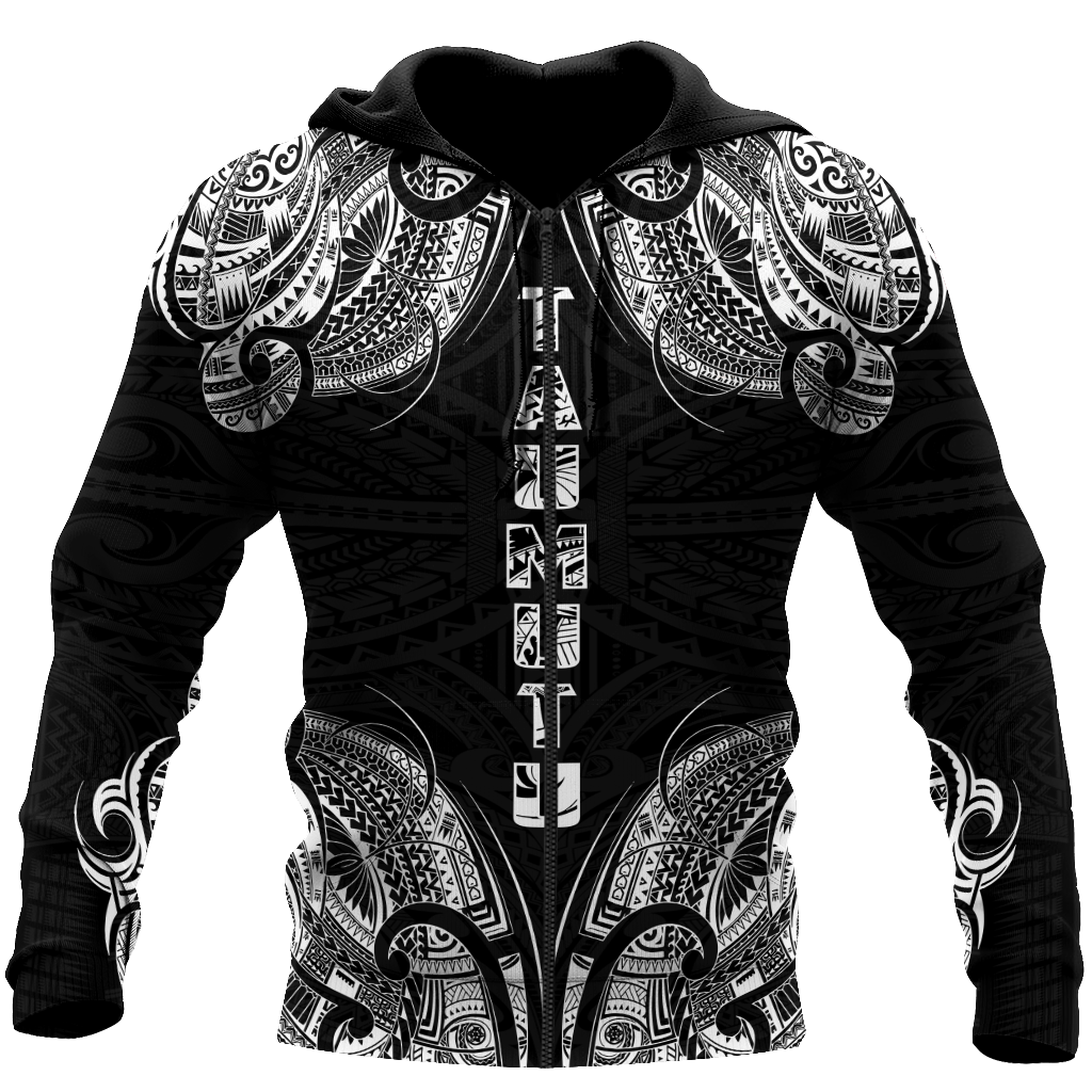 New zealand maori taumutu tattoo 3d all over printed shirt and short for man and women HHT20072002-Apparel-PL8386-Zipped Hoodie-S-Vibe Cosy™