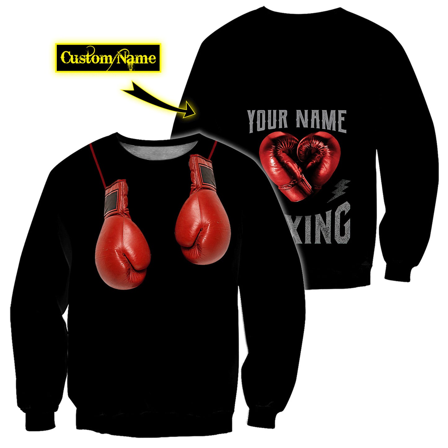 Custom Name Boxing 3D All Over Printed Unisex Shirt