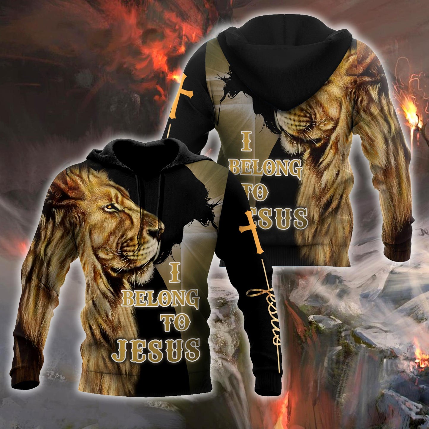 Lion love Jesus Over Printed Unisex Shirts