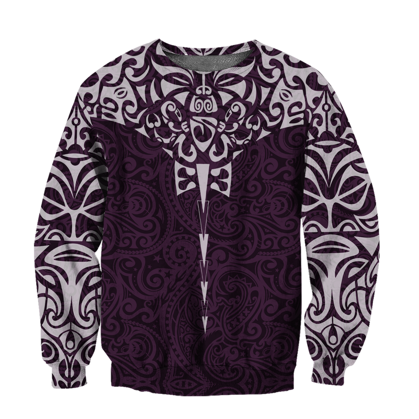 New zealand hoodie manta maori ta moko purple 3d all over printed shirt and short for man and women-Apparel-PL8386-Sweatshirt-S-Vibe Cosy™
