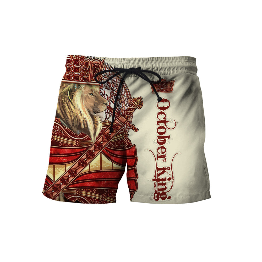 October Lion Royal King 3D All Over Printed Unisex Shirts