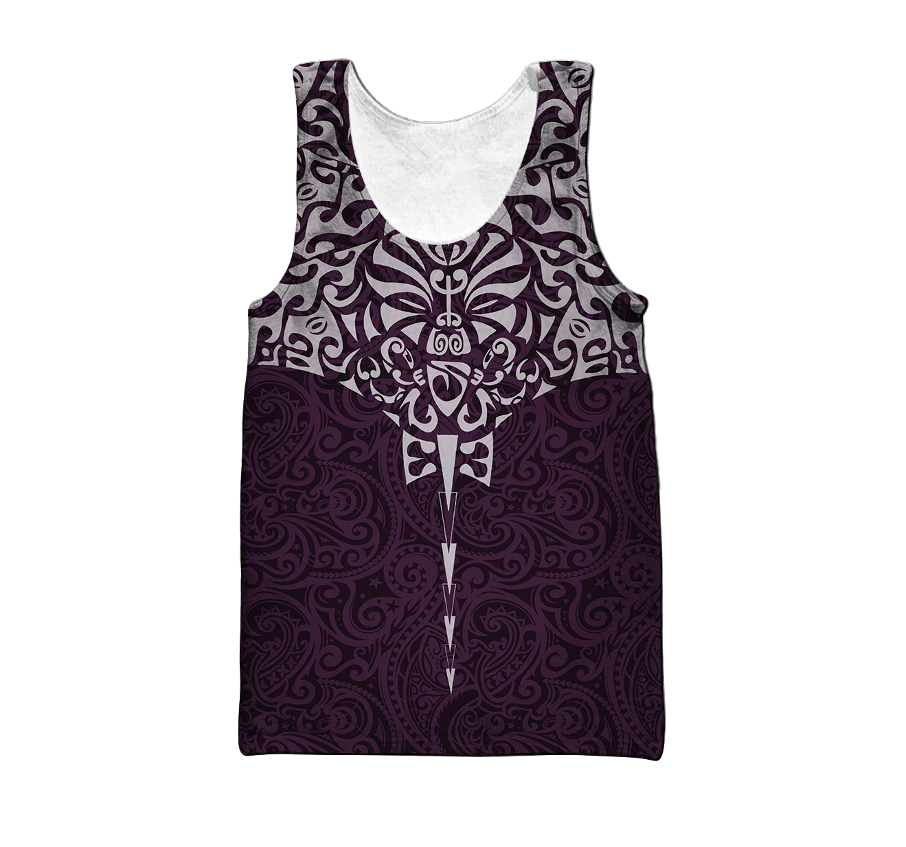 New zealand hoodie manta maori ta moko purple 3d all over printed shirt and short for man and women-Apparel-PL8386-Tank top-S-Vibe Cosy™