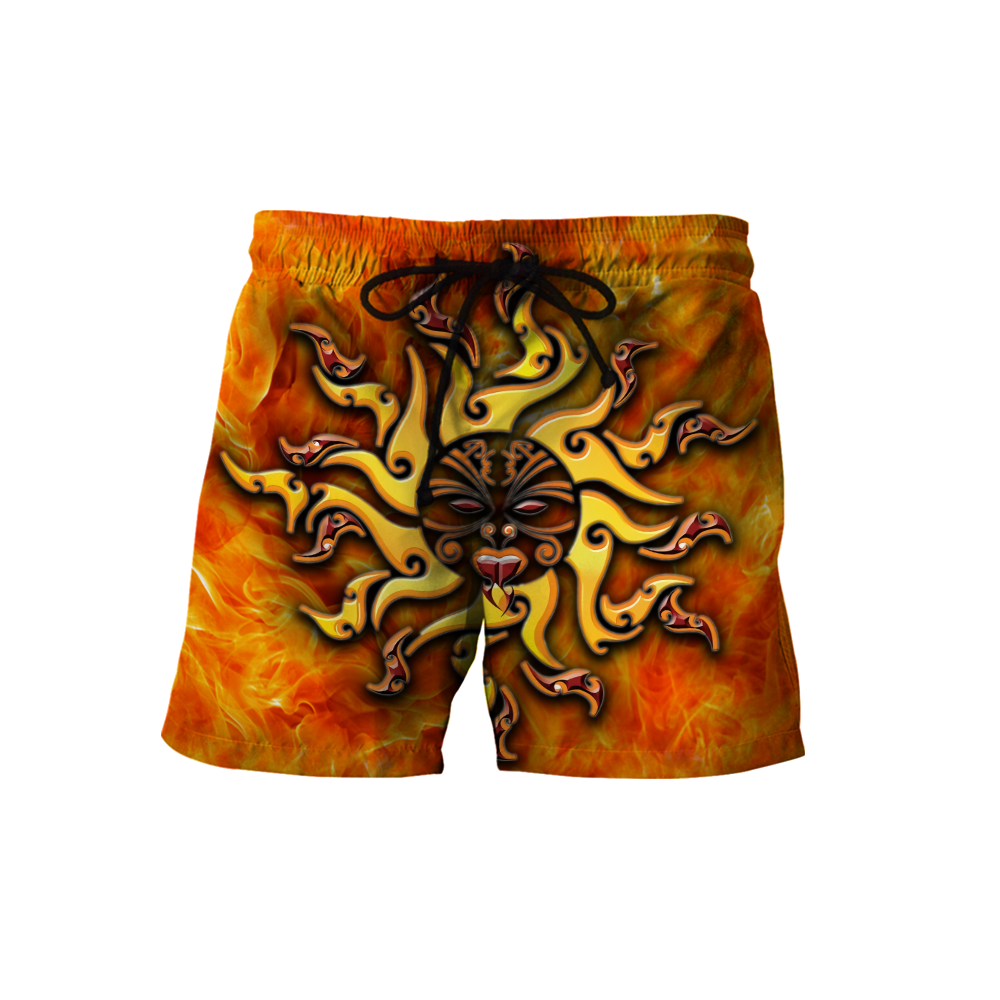 Maori tamanuitera the sun 3d all over printed shirt and short for man and women-Apparel-PL8386-Shorts-S-Vibe Cosy™
