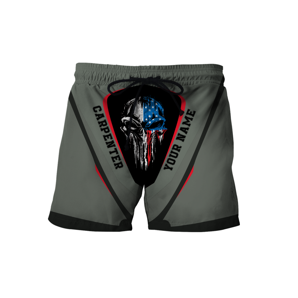 Carpenter Skull Customize Name 3D Unisex Shirts