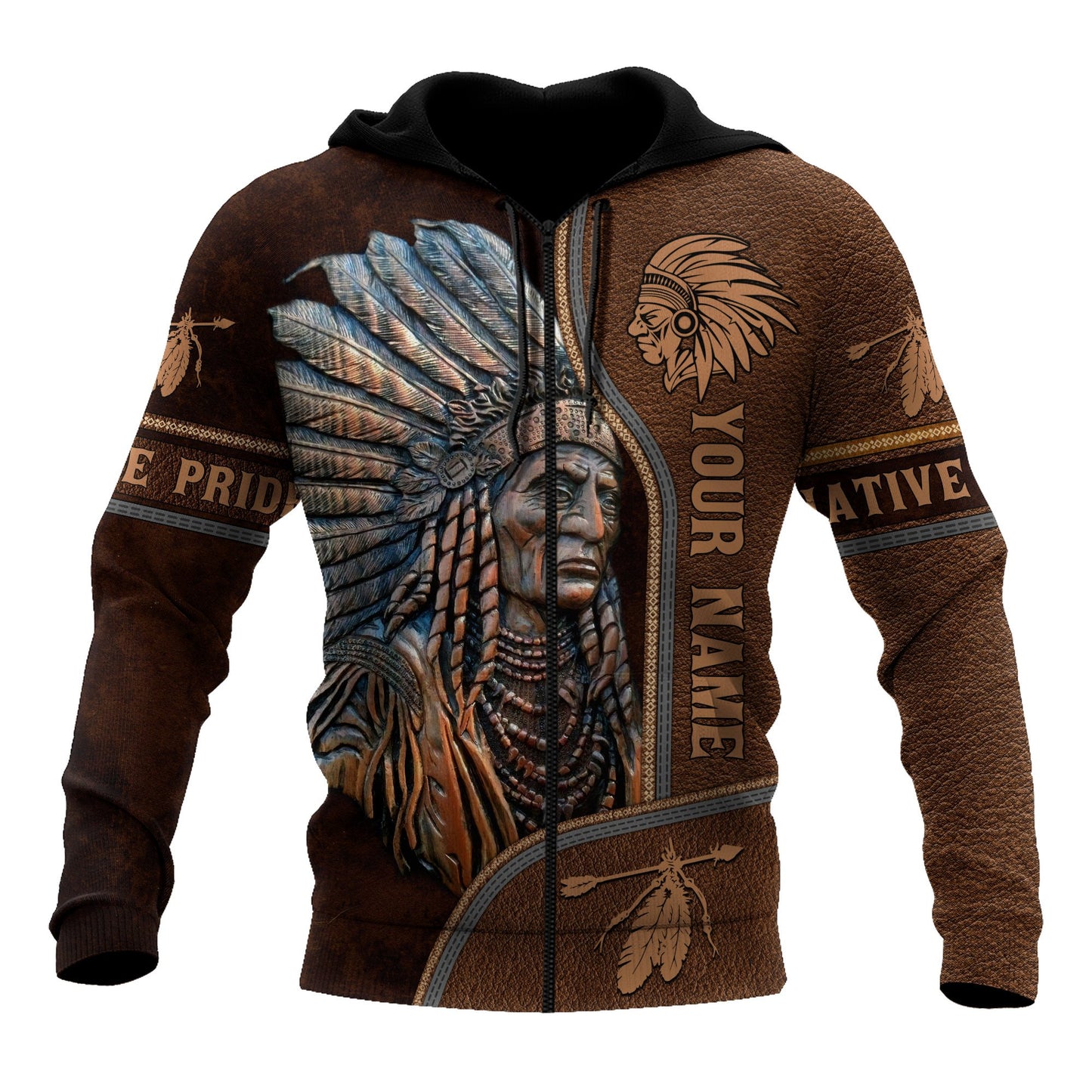 Customize Name Native American 3D All Over Printed Unisex Shirt