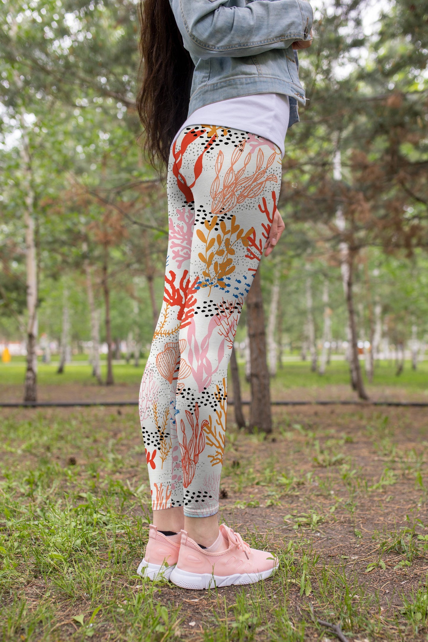 3D All Over Print Coral Legging-Apparel-Khanh Arts-Legging-S-Vibe Cosy™