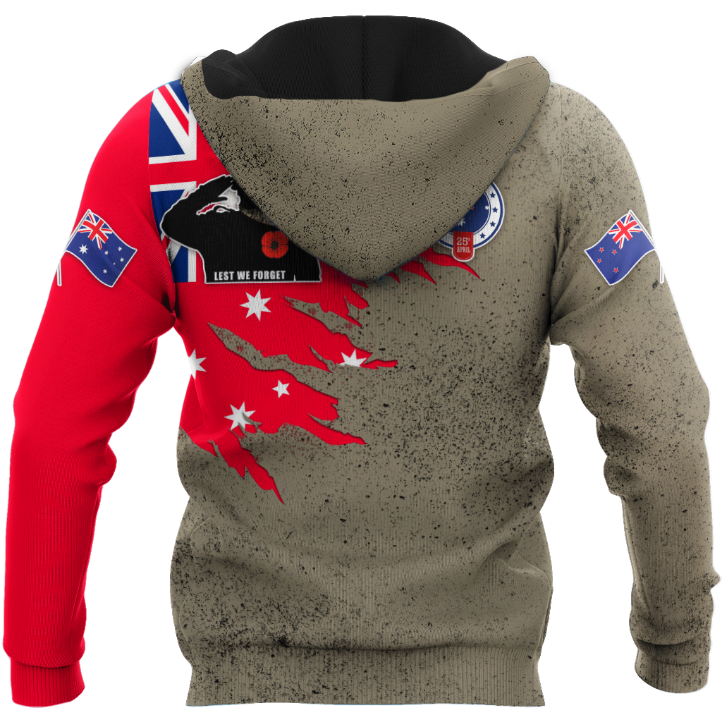 Anzac day remembrance Kiwi and Australia Veteran uniforms 3D print shirt