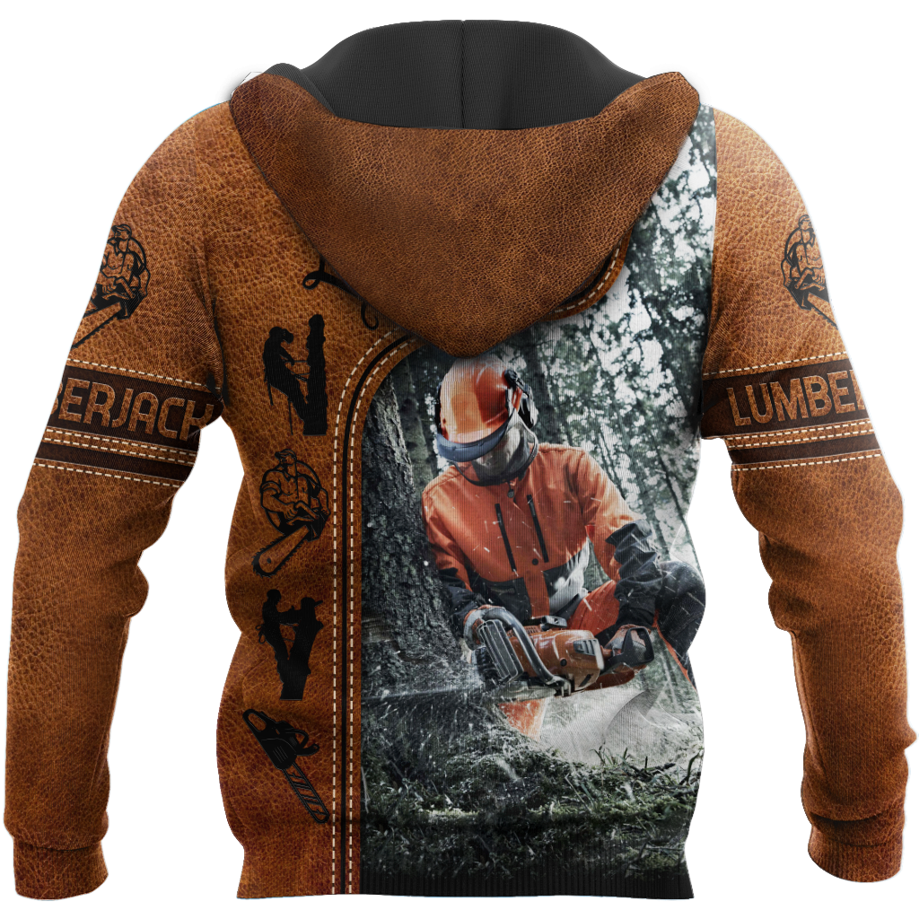 Premium 3D Printed Leather Pattern Lumberjack Shirts MEI