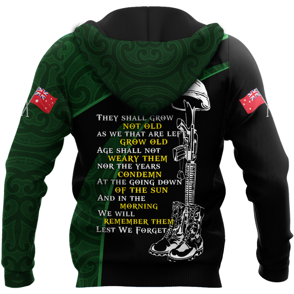 The ode Australia and Kiwi Veteran green 3D print shirts