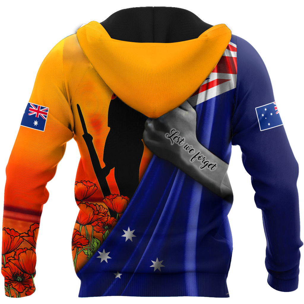 Lest we forget Australia Veteran 3D print shirt