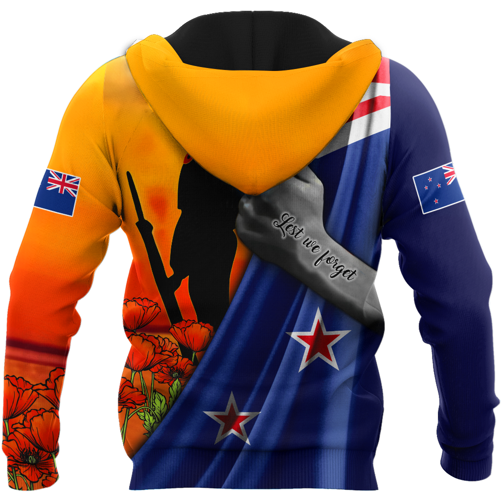 Lest we forget New Zealand Veteran 3D print shirt