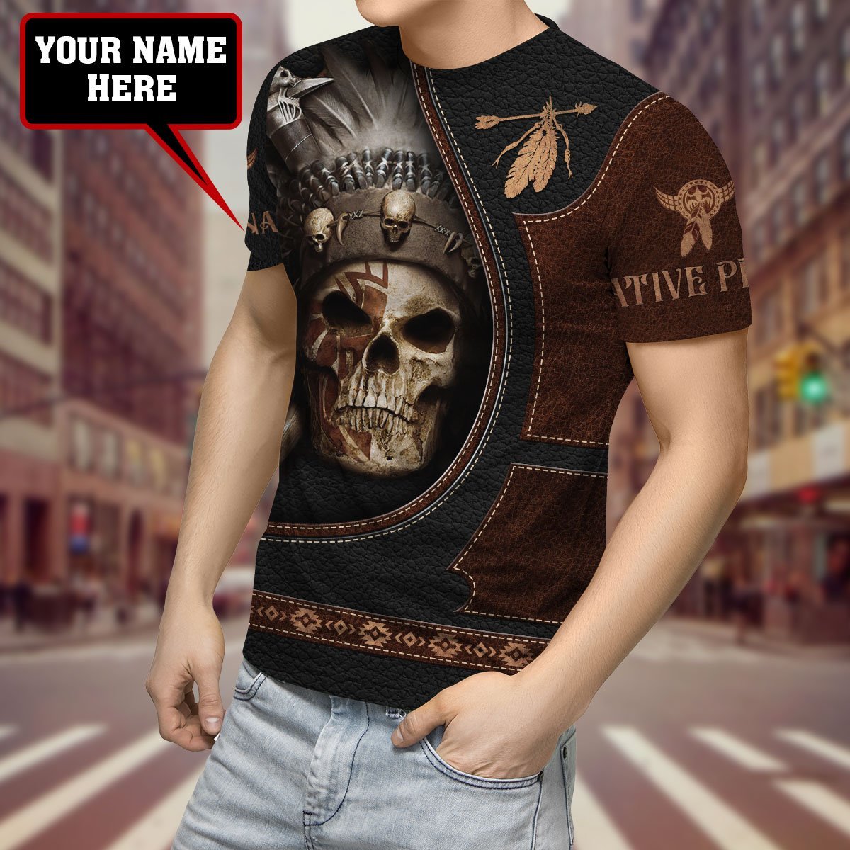 Customize Name Native American 3D All Over Printed Unisex Shirt