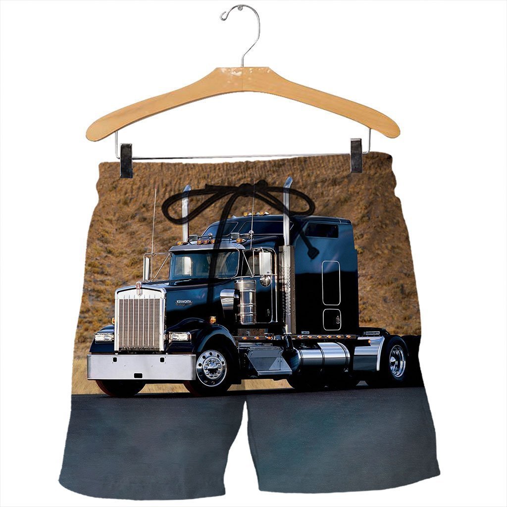3D All Over Printed Black Truck Shirts And Shorts-Apparel-HP Arts-SHORTS-S-Vibe Cosy™