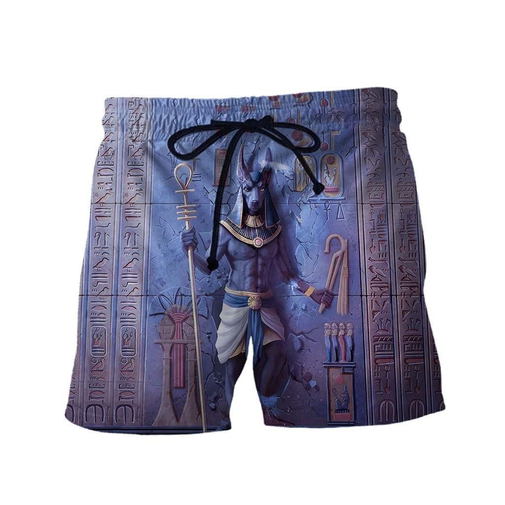 Anubis Face Blue 3D All Over Printed Clothes HC3102-Apparel-Huyencass-Shorts-S-Vibe Cosy™