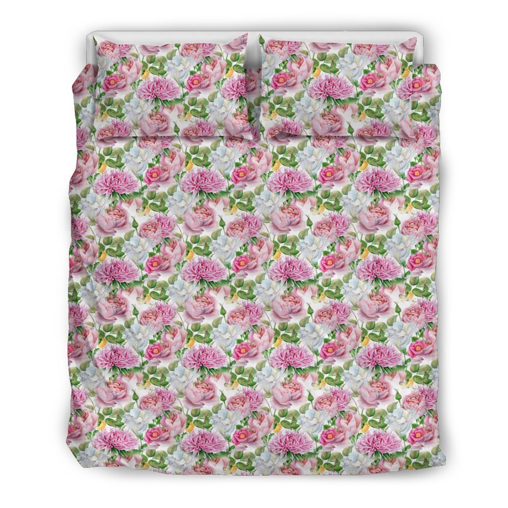 Watercolor Floral Bedding Set-6teenth World™-Bedding Set-US Queen/Full-Vibe Cosy™