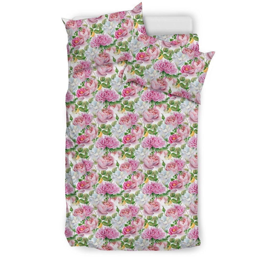 Watercolor Floral Bedding Set-6teenth World™-Bedding Set-US Twin-Vibe Cosy™