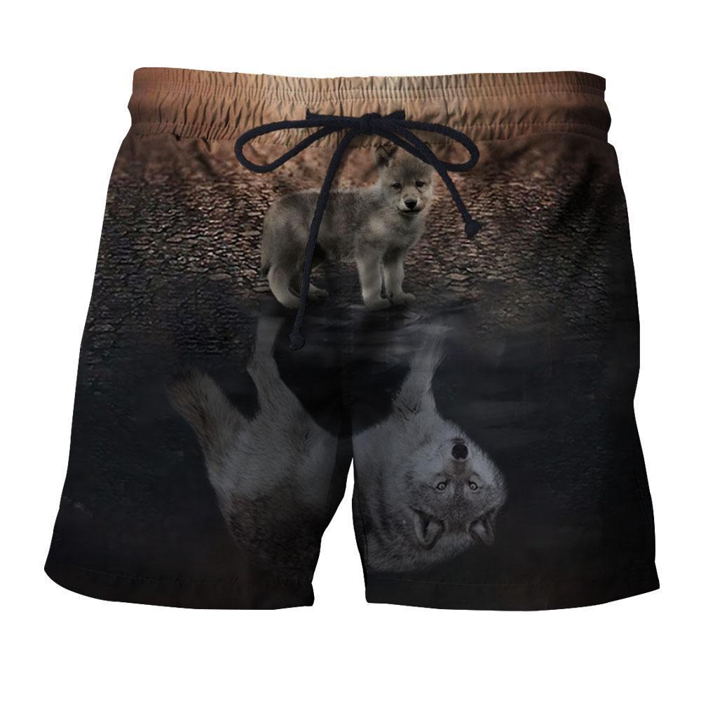 3D All Over Print Cute Wolf Hoodie-Apparel-HD09-Shorts-S-Vibe Cosy™