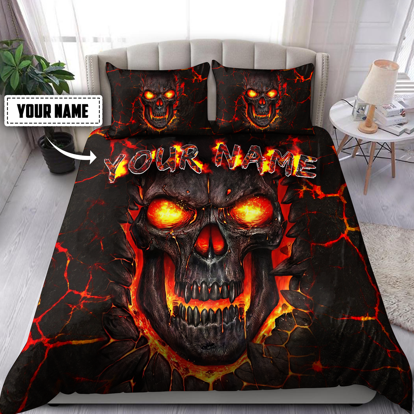 Customize Name Skull Bedding Set DQB17052101
