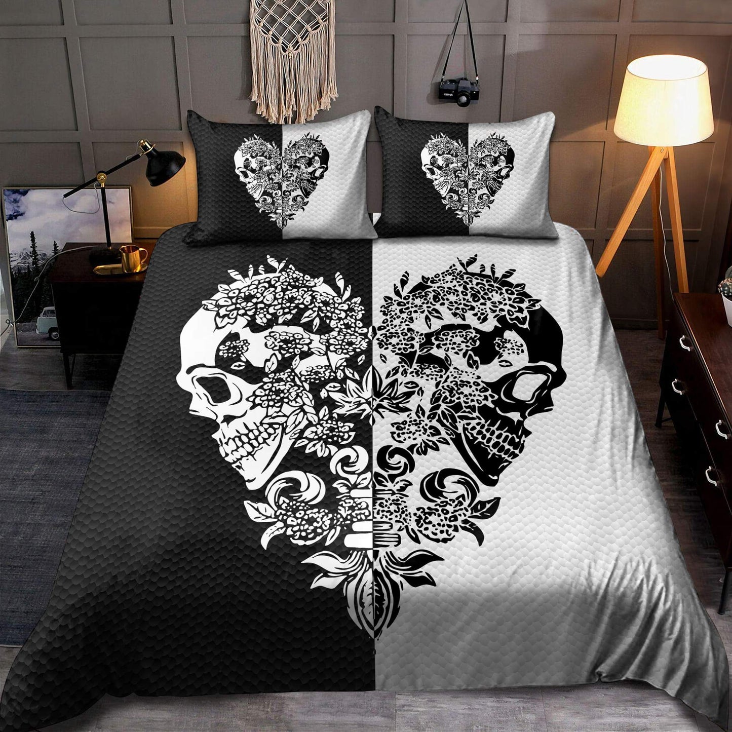 Gothic Art Skull 3D All Over Printed Bedding Set