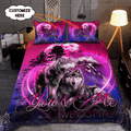 Custom Name Couple Wolf 3D All Over Printed Bedding Set