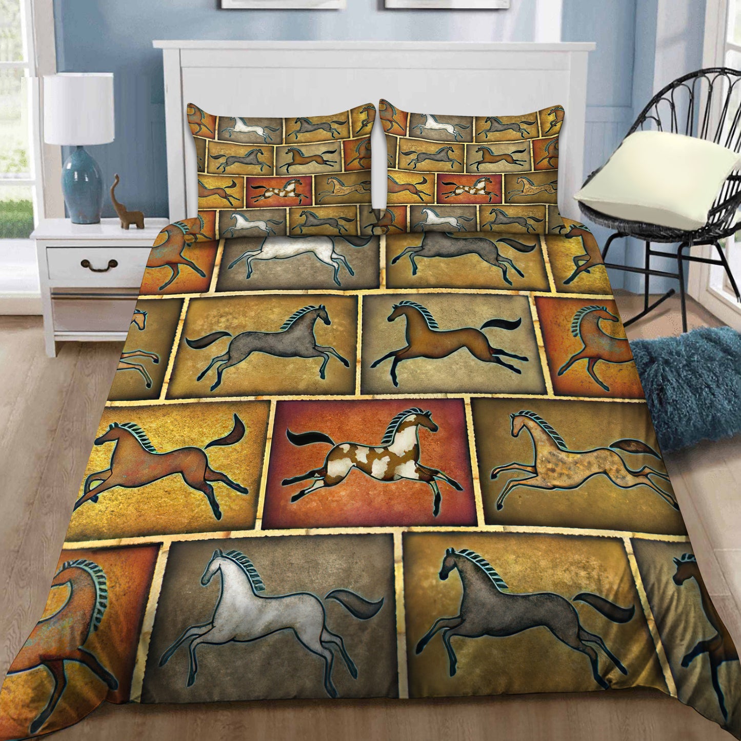 Horse Native 3D All Over Printed Bedding Set