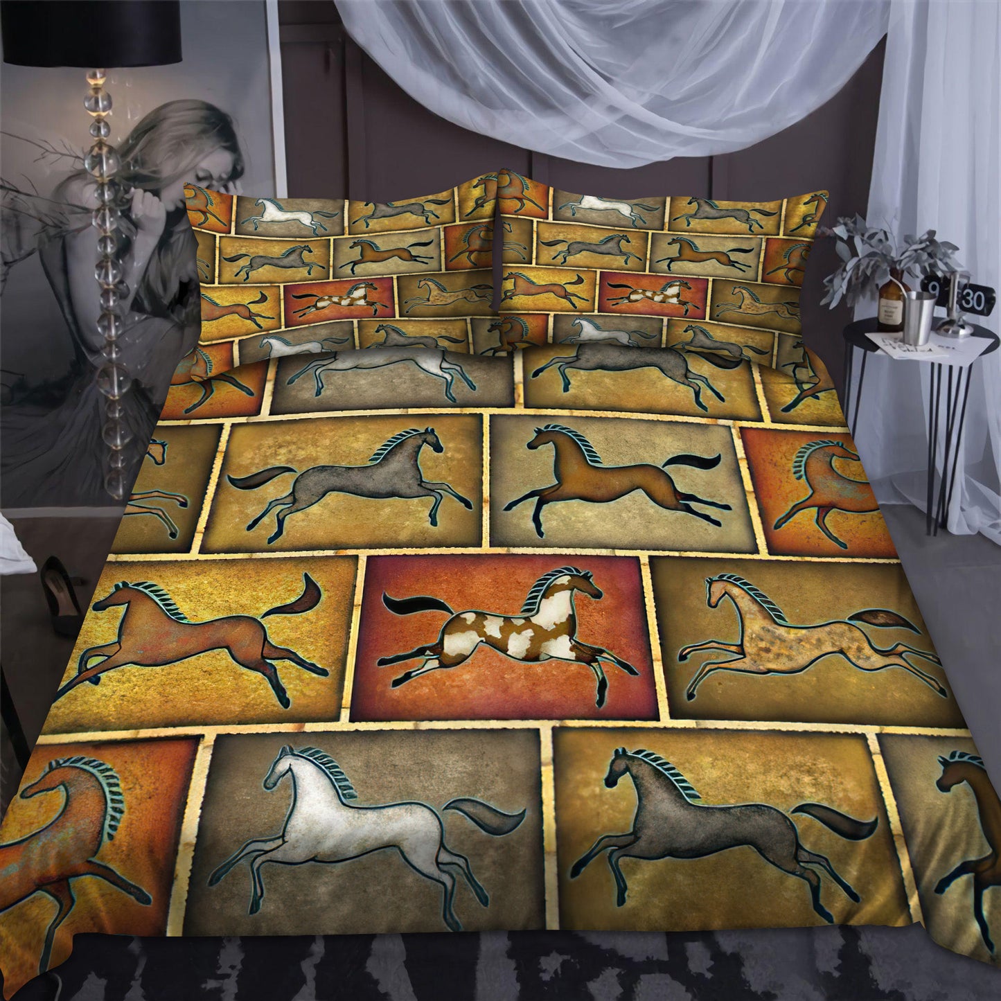 Horse Native 3D All Over Printed Bedding Set