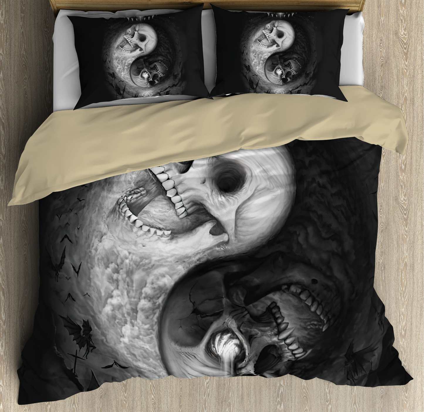 Yin Yang Skull Art Bedding Set MH25012102