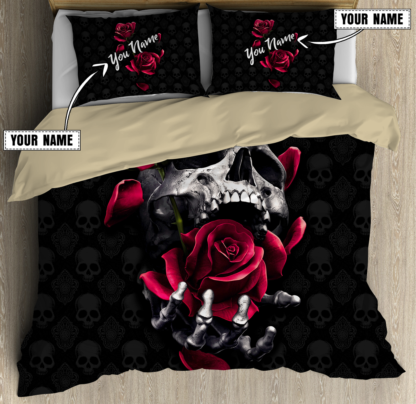 Customize Name Skull Bedding Set MH13042104